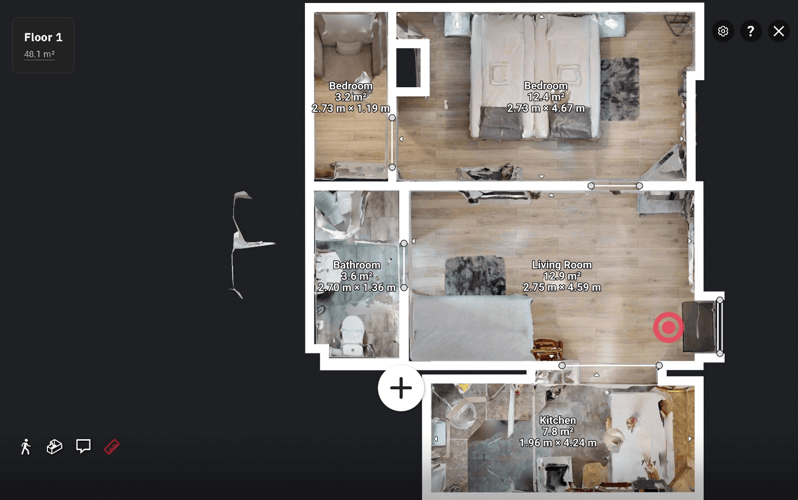 Plan Apartament 2 — 46 mp · Vila Vaias Aparts