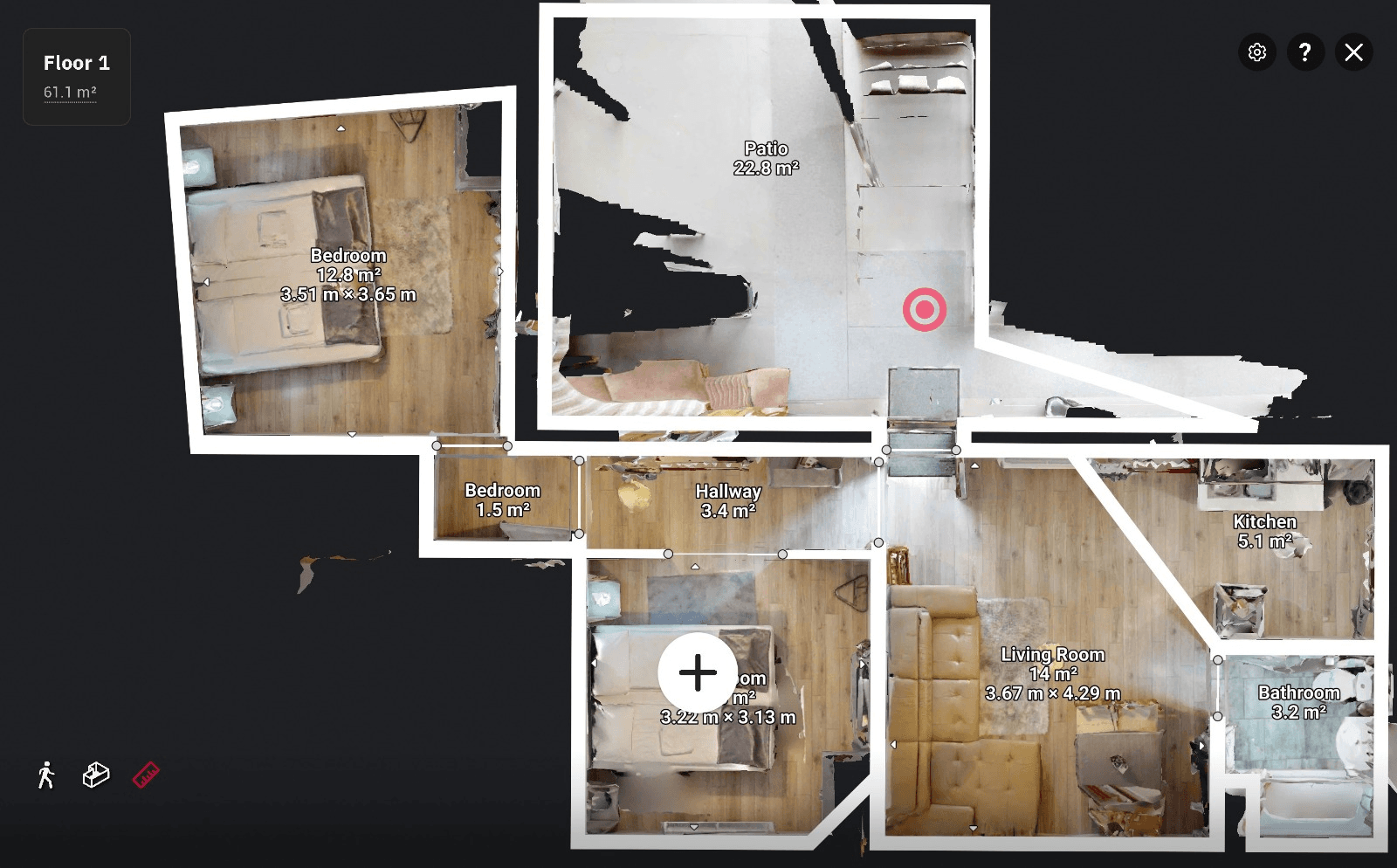 Plan Apartament 4 — 61 mp · Vila Vaias Aparts