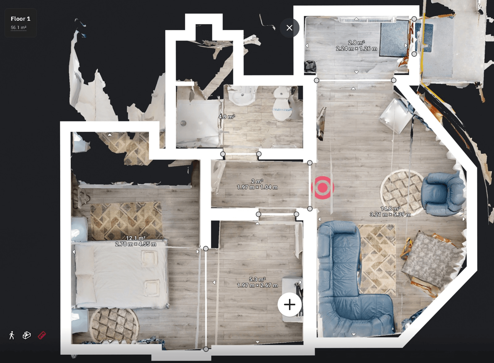 Plan Apartament 7 — 56 mp · Vila Vaias Aparts